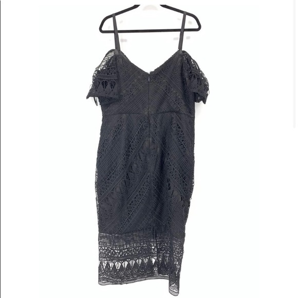 City Chic S US 16 Impressions Dress Cold Shoulder - Picture 3 of 8